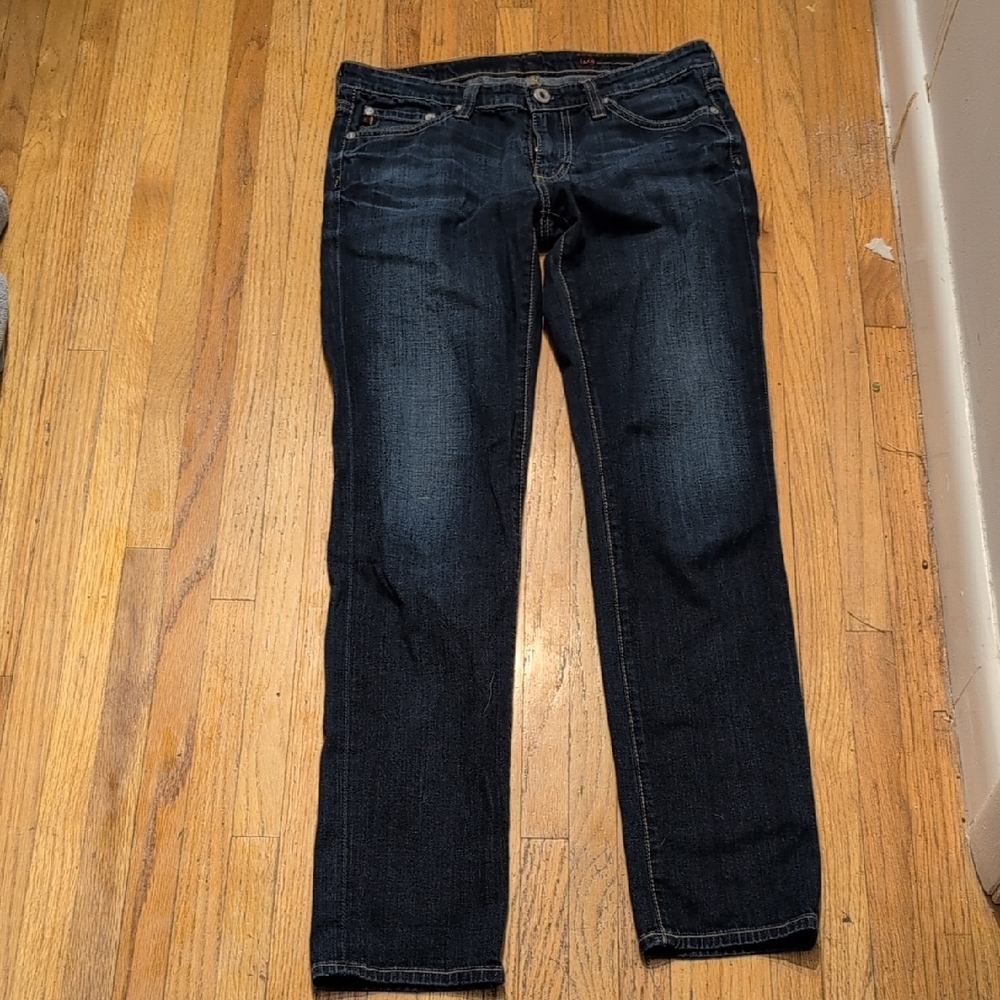 AG Adriano Goldschmied Dark Indigo Straight Leg Jeans